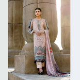 Orissa Digital Printed Chikan Kari Linen 3 Pcs Un-Stitched Suit - 2706