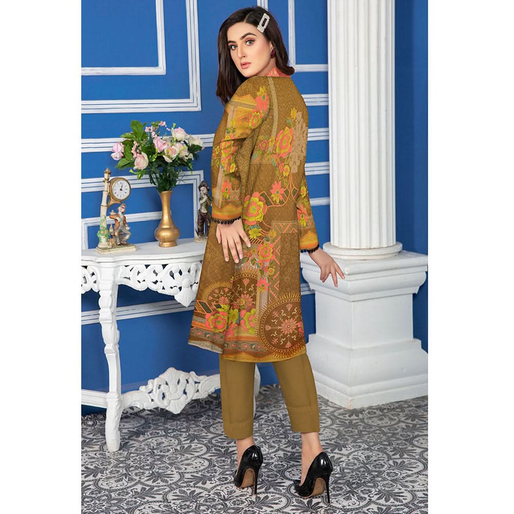 Anchal Digital Printed Masoori Un-Stitched Kurti - 02