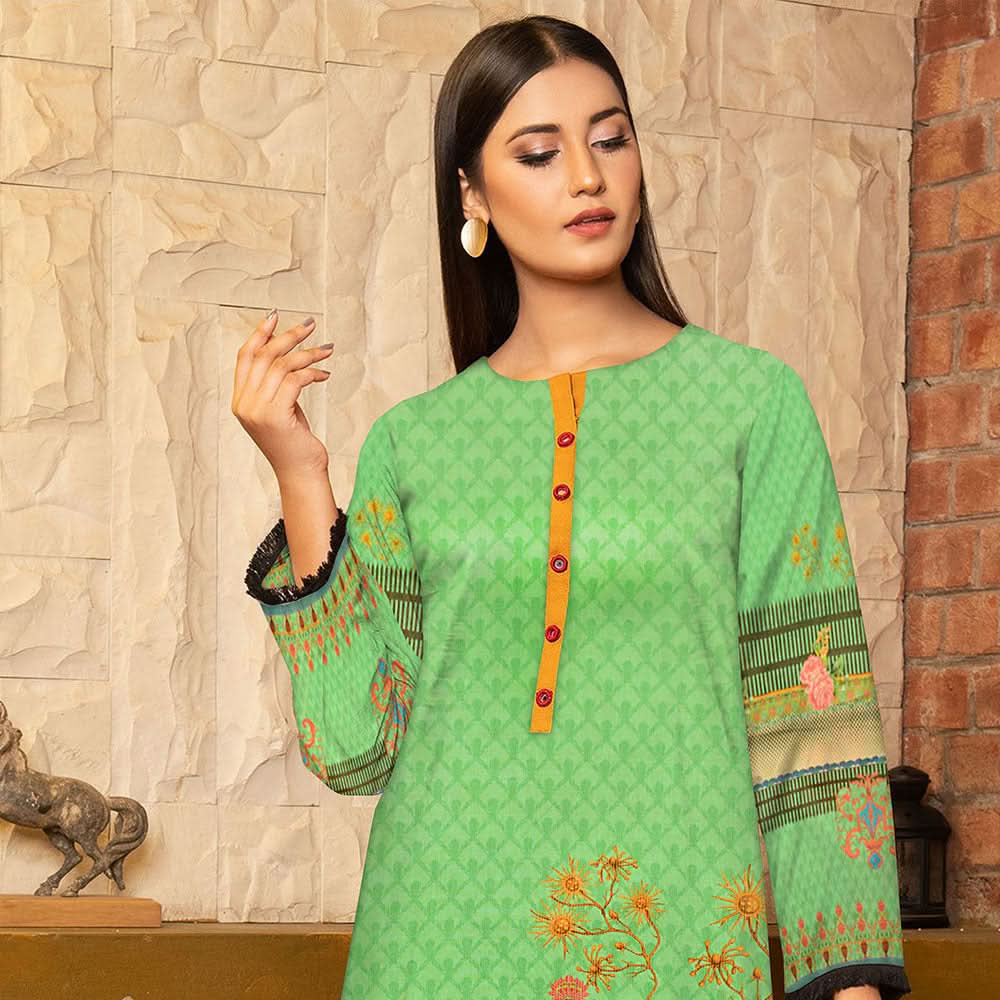 Anchal Digital Printed Masoori Un-Stitched Kurti - 09