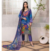 ZAAFIRA Viscose Digital Printed Embroidered 3 Pcs Un-Stitched Suit - 2026