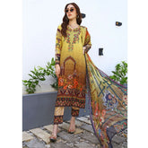 RA LE ROYAL Viscose Jacquard Printed & Embroidered 3 Pcs Un-Stitched Suit - MS-2828