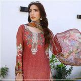 RA LE ROYAL Viscose Jacquard Printed & Embroidered 3 Pcs Un-Stitched Suit - MS-2830