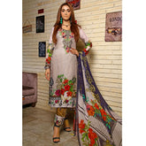 RA LE ROYAL Viscose Jacquard Printed & Embroidered 3 Pcs Un-Stitched Suit - MS-2834