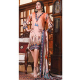 Halima Sultan Cottel Linen Digital Printed Un-Stitched 3 Pcs Suit - 1