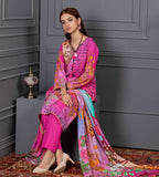 Orchid Modal Satin Digital Printed Un-Stitched 3 Pcs Suit - 4