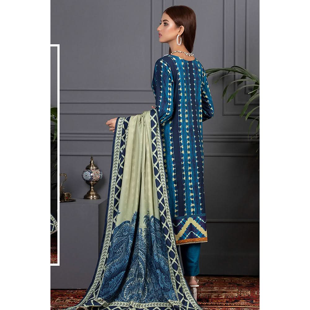 Orchid Modal Satin Digital Printed Un-Stitched 3 Pcs Suit - 1