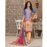 Bin Hameed Premium Embroidered Lawn Un-Stitched 3Pcs Suit - EKR-3265