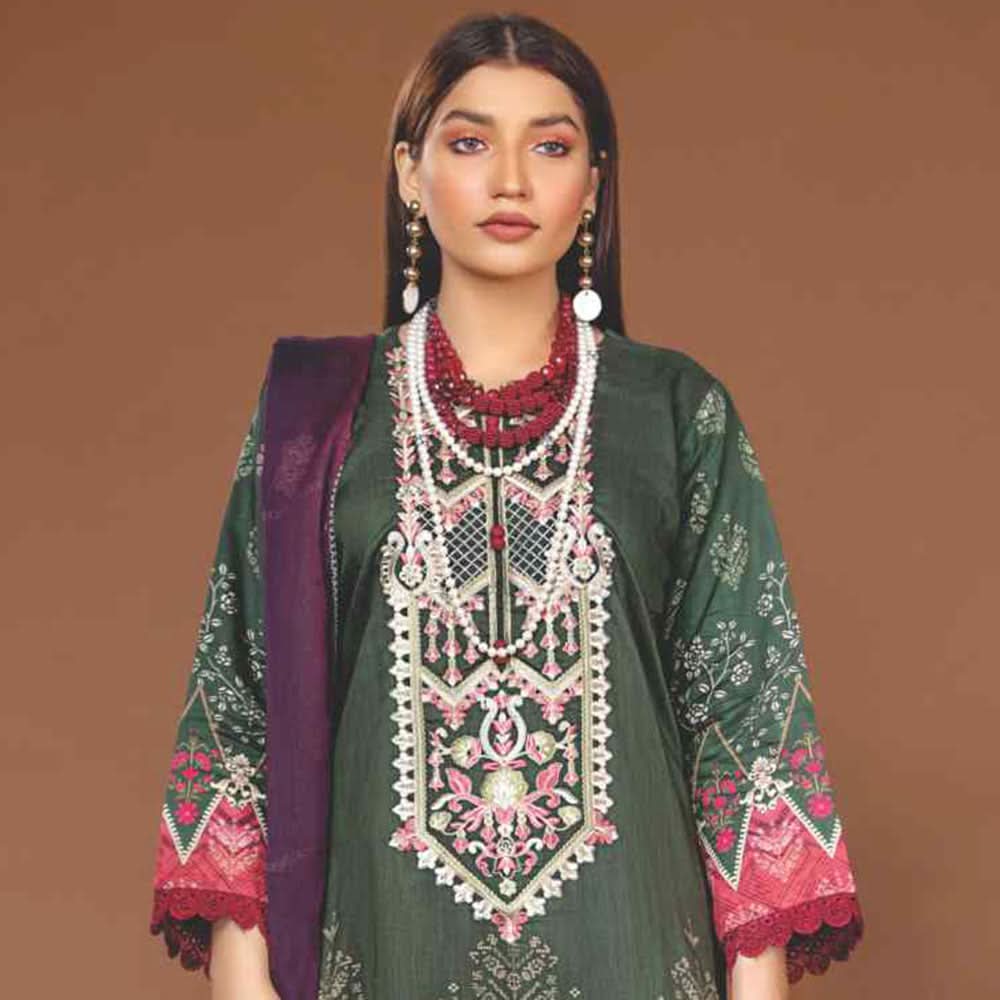 Amani Viscose Embroidered Unstitched 3Pcs Suit - 6965