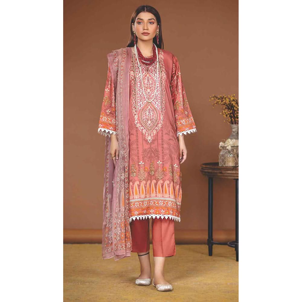 Amani Viscose Embroidered Unstitched 3Pcs Suit - 6964
