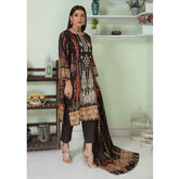 Marwa Linen Embroidered Unstitched 3Pcs Suit - 5670