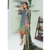 Marwa Linen Embroidered Unstitched 3Pcs Suit - 5661