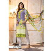Floriani Viscose ChickenKari Embroidered Unstitched 3Pcs Suit - AY-2851