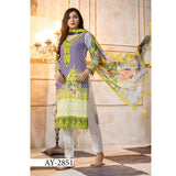 Floriani Viscose ChickenKari Embroidered Unstitched 3Pcs Suit - AY-2851