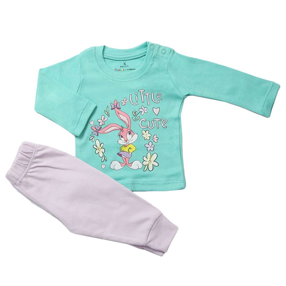 Eminent Newborn Girls 3Pcs Suit - Sea Green