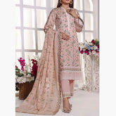 Anmol Cottel Linen Printed Unstitched 3Pcs Suit - 250