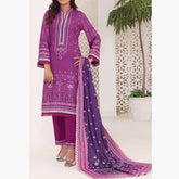 Jhalak Linen Printed Unstitched 3Pcs Suit - 5