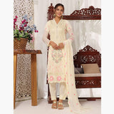Bin Hameed Sanobar Luxury Chiffon Embroidered Unstitched 3Pcs Suit - EKR-4395
