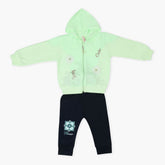 Girls Full Sleeves Suit - Sea Green