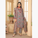 Nizha Linen Printed Luxury Zari Jacquard Unstitched 3Pcs Suit