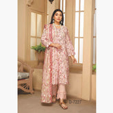 Nizha Linen Printed Luxury Zari Jacquard Unstitched 3Pcs Suit