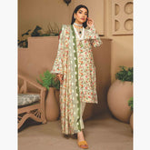 Nizha Linen Printed Luxury Zari Jacquard Unstitched 3Pcs Suit