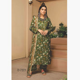Nizha Linen Printed Luxury Zari Jacquard Unstitched 3Pcs Suit