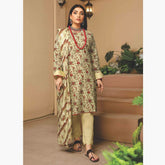 Nizha Linen Printed Luxury Zari Jacquard Unstitched 3Pcs Suit