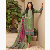 Evelyn Digital Printed Khaddar Embroidered Unstitched 3Pcs Suit