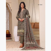 Evelyn Digital Printed Khaddar Embroidered Unstitched 3Pcs Suit