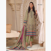 Evelyn Digital Printed Khaddar Embroidered Unstitched 3Pcs Suit