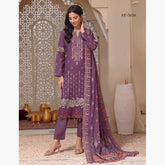 Evelyn Digital Printed Khaddar Embroidered Unstitched 3Pcs Suit