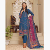 Evelyn Digital Printed Khaddar Embroidered Unstitched 3Pcs Suit