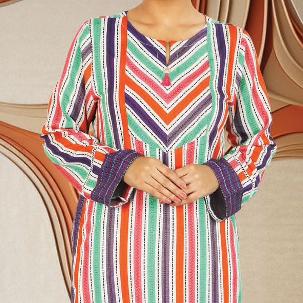 Eminent Linen Dobby Printed Unstitched Kurti - 4