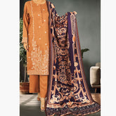 Eminent Dhank Embroidered Unstitched 3Pcs Suit with Herringbone Shawl - 18