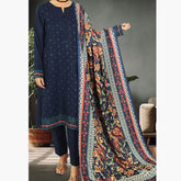 Eminent Dhank Embroidered Unstitched 3Pcs Suit with Herringbone Shawl - 20
