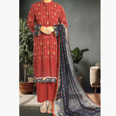 Eminent Linen Dobby Printed Unstitched 3Pcs Suit - 7