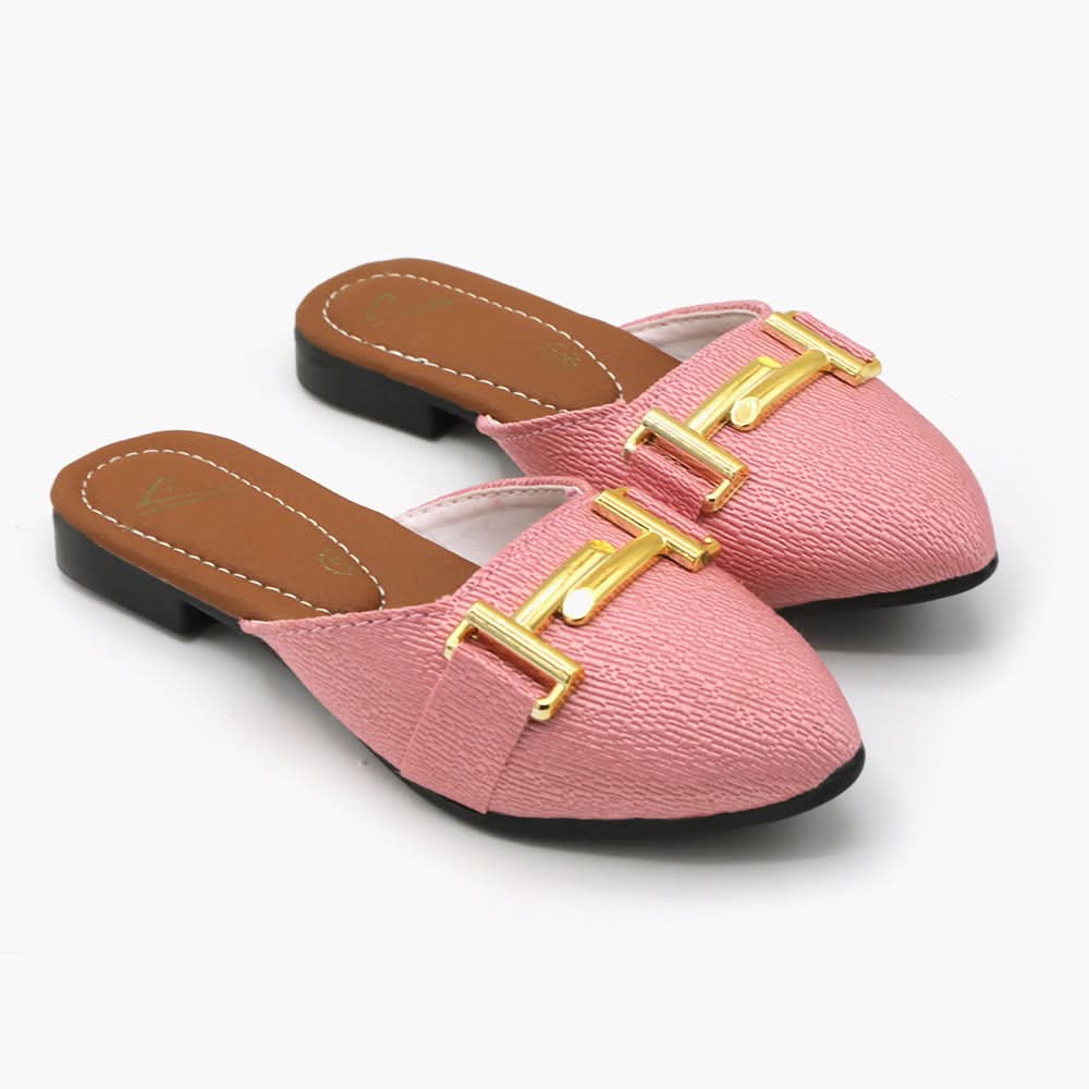 Girls Backless Pump - Pink