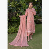 Schick Jhoom Luxury Chiffon Heavy Embroidered Unstitched 3Pcs Suit - 3