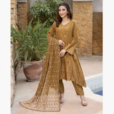 Schick Sofia Viscose Jacquard Broshia Unstitched 3Pcs Suit - 1