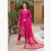 Schick Sofia Viscose Jacquard Broshia Unstitched 3Pcs Suit - 5