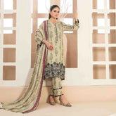 Tawakkal Mayal Viscose Embroidered Unstitched 3Pcs Suit With Shawl