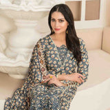 Tawakkal Mayal Viscose Embroidered Unstitched 3Pcs Suit With Shawl