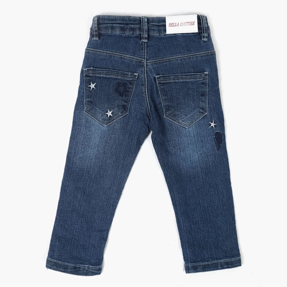 Girls Denim Pant - Blue