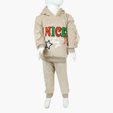 Girls Velour Tracksuit - Light Grey