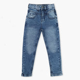 Eminent Girls High Rise Skinny Pant - Dark Blue