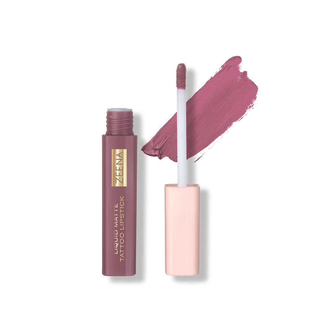 Zeena Liquid Matte Tattoo Lipstick, 030, Exotic Nude