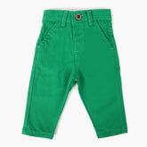 Newborn Girls Cotton Pant - Flag Green