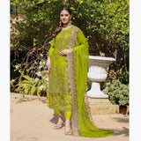 Schick Basant Heavy Chiffon Semi Stitched Embroidered 3Pcs Suit