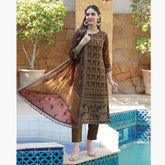 Schick Basant Heavy Chiffon Semi Stitched Embroidered 3Pcs Suit