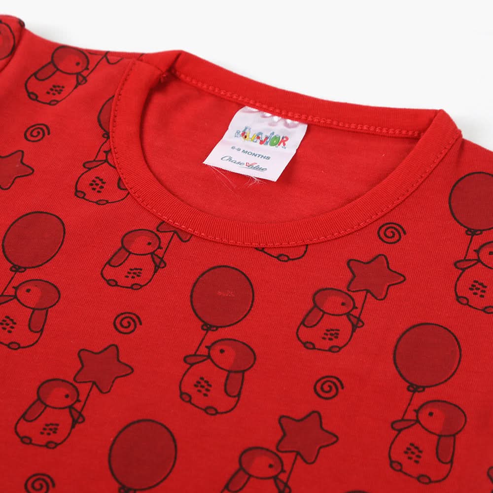 Newborn Girls T-Shirt - Red